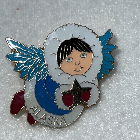 4 Alaska Angel Enamel Lapel Scatter Pins By Ace - Picture 7 of 12